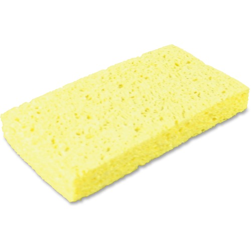 Impact Small Cellulose Sponge - 1" Height x 3.4" Width x 6.3" Length - 48/Carton - Cellulose - Yellow