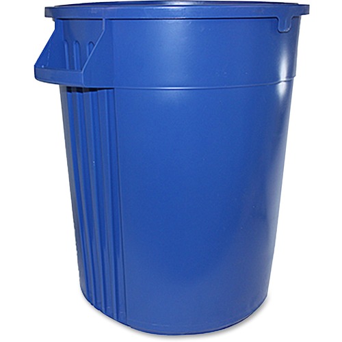 Gator 44-gallon Container - Lockable - 44 gal Capacity - Impact Resistant, Crush Resistant, Spill Resistant, Handle - Polyethylene Resin, Plastic - Blue - 4 / Carton