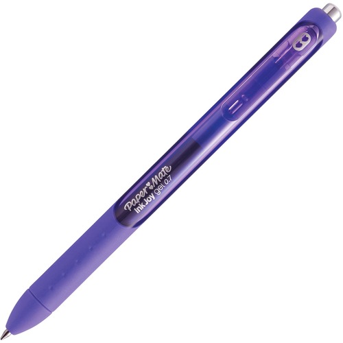 Paper Mate InkJoy Gel Pen - 0.7 mm Pen Point Size - Retractable - Purple - Purple Barrel