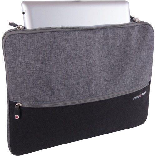SwissGear Carrying Case (Sleeve) for 14" Notebook - Gray, Black - Scratch Resistant Interior - Polyester - 1 Pack