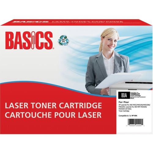 Basics® Remanufactured Laser Cartridge (HP 80A) Black - Laser - 2700 Pages - 1 Each