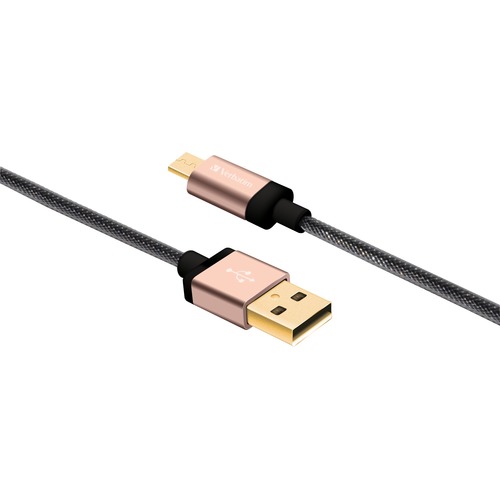 Verbatim Sync/Charge Micro-USB Data Transfer Cable - 3.9 ft Micro-USB Data Transfer Cable - Micro USB - 1 Each - USB Cables - VER99220