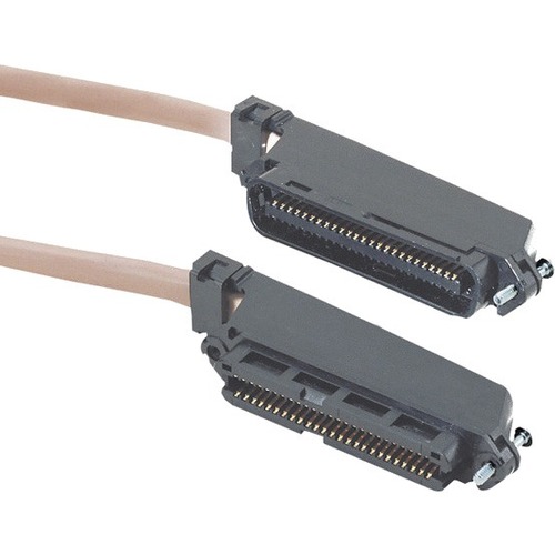 Black Box Telco Cable Cat3 25-Pair Male/Male 50Ft. - 50 ft Category 3 Network Cable for Network Device - First End: 1 x 50-pin Telco Network - Male - Second End: 1 x 50-pin Telco Network - Male - 24 AWG - Black - TAA Compliant