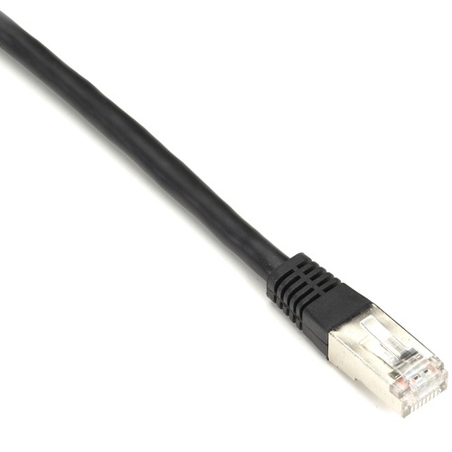 Black Box SlimLine Cat.5e (F/UTP) Patch Network Cable - 1 ft Category 5e Network Cable for Network Device - First End: 1 x RJ-45 Network - Male - Second End: 1 x RJ-45 Network - Male - 1 Gbit/s - Patch Cable - Shielding - Gold Plated Contact - CM - 26 AWG