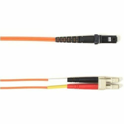 Black Box Fiber Optic Duplex Patch Network Cable - 9.80 ft Fiber Optic Network Cable for Network Device - First End: 2 x LC Network - Male - Second End: 2 x MT-RJ Network - Male - 1 Gbit/s - Patch Cable - OFNR - 50/125 µm - Orange - TAA Compliant