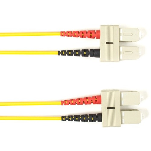 Black Box Fiber Optic Duplex Patch Network Cable - 19.70 ft Fiber Optic Network Cable for Network Device - First End: 2 x SC Network - Male - Second End: 2 x SC Network - Male - 1 Gbit/s - Patch Cable - OFNR - 62.5/125 µm - Yellow - TAA Compliant