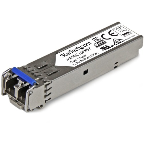 StarTech.com 10 pack HPE J4858C Compatible SFP Module - 1000BASE-SX - 1GE Gigabit Ethernet SFP 1GbE Multi Mode/MMF Fiber Transceiver 550m - 10 pack HPE J4858C Compatible SFP - 1000BASE-SX 1Gbps - 1GbE Module - 1GE Gigabit Ethernet SFP 850nm Multi Mode (MM