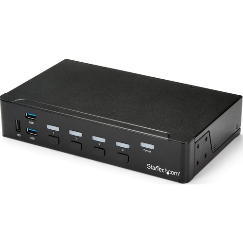 StarTech.com 4-Port HDMI KVM Switch - Built-in USB 3.0 Hub for Peripheral Devices - 1080p - Control four HDMI computers using a single console, with built-in USB 3.0 hub for sharing additional peripheral devices - 3.5mm audio support - USB KVM Switch - HD