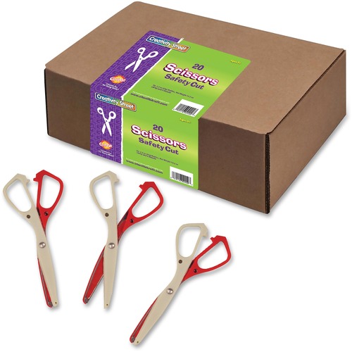 Creativity Street Safety Cut Scissors Classpack - 5.5" Overall Length - Left/Right - Aluminum - Blunted Tip - Assorted - 20 / Set