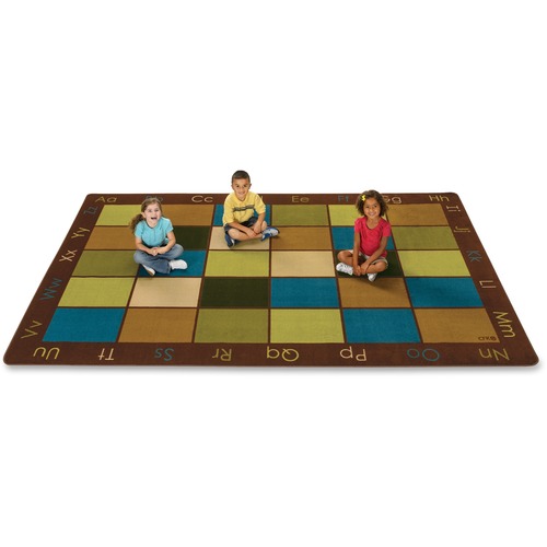 Carpets for Kids Nature's Colors Seating Rug - Kids - 108" (2743.20 mm) Length x 72" (1828.80 mm) Width - Rectangle - Natural, Assorted