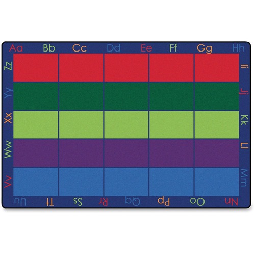 Carpets for Kids Colorful Spaces Seating Rug - 108" (2743.20 mm) Length x 72" (1828.80 mm) Width - Rectangle - Assorted