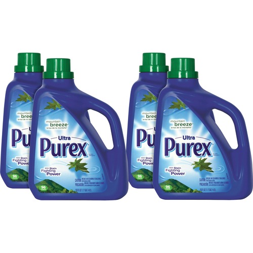Purex Ultra Laundry Detergent - Concentrate - 149.8 fl oz (4.7 quart) - Mountain Breeze Scent - 4 / Carton - Blue