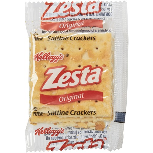 Keebler Zesta Saltine Crackers Packets - Fat-free, Cholesterol-free - Salty - Packet - 2 - 500 / Carton