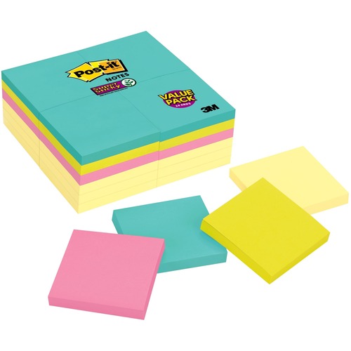 Post-it® Super Sticky Notes - 1680 - 3 x 3 - Square MMM65424SSCP, MMM  65424SSCP - Office Supply Hut