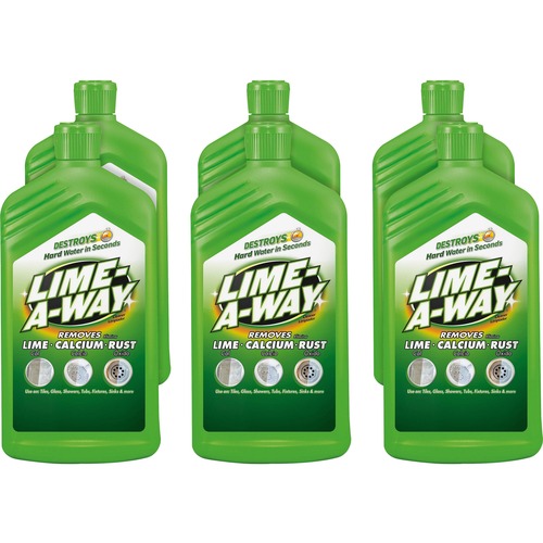 Lime-A-Way Cleaner - For Multipurpose - 28 fl oz (0.9 quart) - 6 / Carton - Unscented - Clear