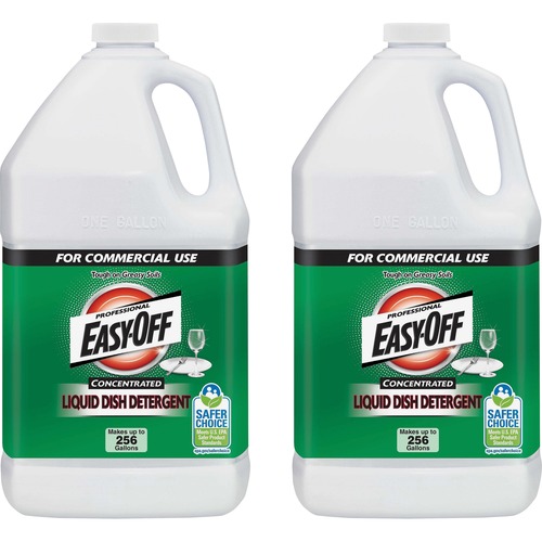 Easy-Off EasyOff Liquid Dish Detergent - Concentrate - 128 fl oz (4 quart) - 2 / Carton - Heavy Duty, Film-free, Residue-free - Blue
