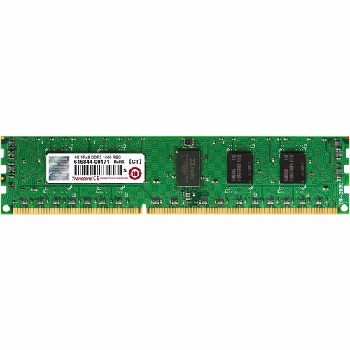 Transcend DDR3 1600 REG-DIMM 4GB 11-11-11 1Rx8 - 4 GB DDR3 SDRAM - 1600 MHz - CL11 - 1.50 V - ECC - Registered - 240-pin - DIMM
