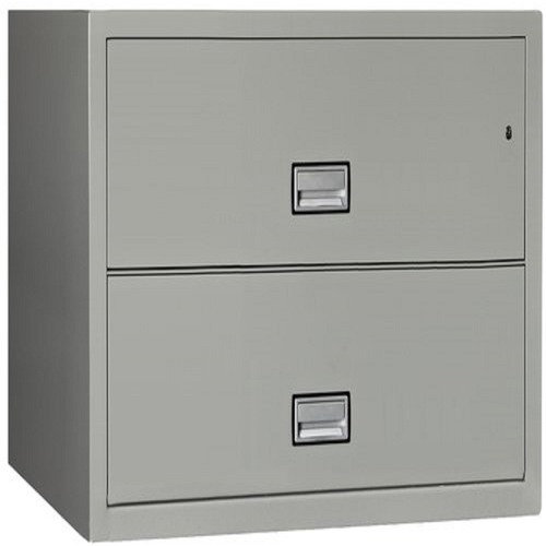 Phoenix World Class Lateral File - 2-Drawer - 38.8" x 23.6" x 28.8" - 2 x Drawer(s) for File - Lateral - Impact Resistant, Fire Resistant, Explosion Resistant, Security Lock - Light Gray