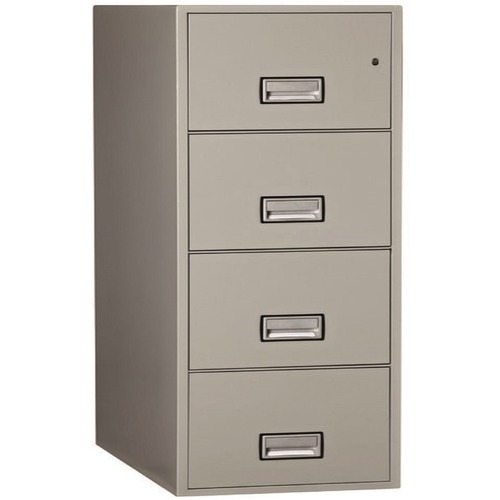 Phoenix World Class Vertical File - 4-Drawer - 19.9" x 31" x 54" - 4 x Drawer(s) for File - Legal - Vertical - Fire Resistant, Explosion Resistant, Impact Resistant, Security Lock - Light Gray