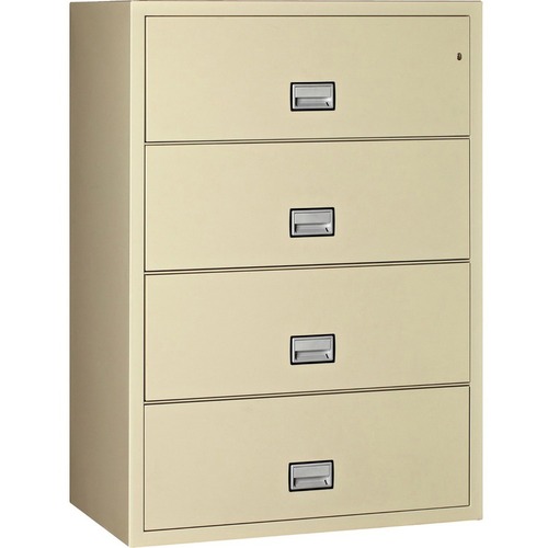 Phoenix World Class Lateral File - 4-Drawer - 31" x 23.6" x 54.7" - 4 x Drawer(s) for File - Lateral - Fire Resistant, Explosion Resistant, Impact Resistant, Security Lock - Putty