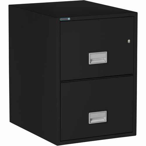 Phoenix World Class Vertical File - 2-Drawer - 19.9" x 25" x 28" - 2 x Drawer(s) for File - Legal - Vertical - Fire Resistant, Explosion Resistant, Impact Resistant, Security Lock - Black