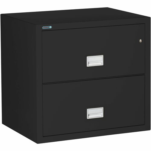 Phoenix World Class Lateral File - 2-Drawer - 31" Width x 23.6" Depth x 28.8" Height - 2 x Drawer(s) for File - Lateral - Fire Resistant, Explosion Resistant, Impact Resistant, Security Lock - Black