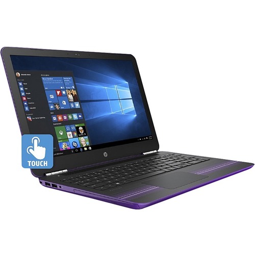 HP Pavilion 15-aw000 15-aw068nr 15.6" Touchscreen Notebook - AMD A-Series A9-9410 - 4 GB - 1 TB HDD - Ash Silver, Sport Purple - 1366 x 768 - Windows 10 Home - AMD Radeon R5 - Front Camera/Webcam - IEEE 802.11b/g/n Wireless LAN Standard
