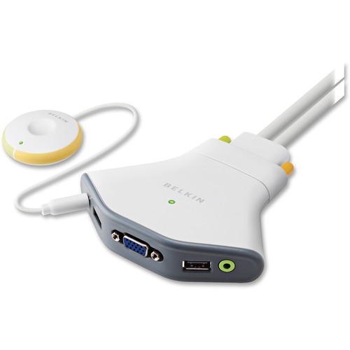 Belkin Flip USB with Audio KVM Switch - 2 Computer(s) - 1 Local User(s) - 2048 x 1536 - 2 x USB1 x VGA - Desktop