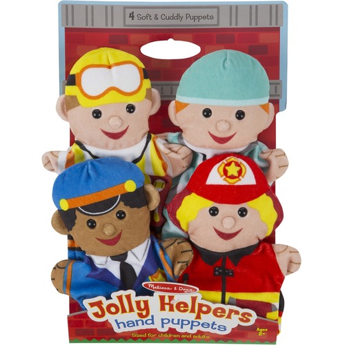 Melissa & Doug Jolly Helpers Hand Puppets - Fabric, Plush