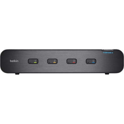 Belkin Advanced Secure Dual-Head DVI-I KVM Switch; 4-Port - 4 Computer(s) - 1 Local User(s) - 3840 x 2160 - 2 x PS/2 Port - 6 x USB - 10 x DVI - Desktop, Under Table, Wall Mountable