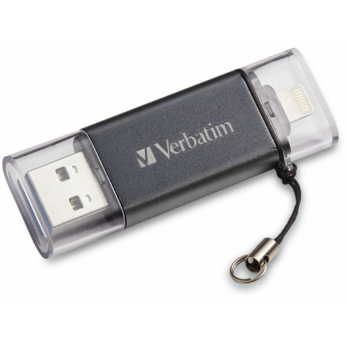 Picture of 64GB Store 'n' Go Dual USB 3.0 Flash Drive for Apple Lightning Devices - Graphite