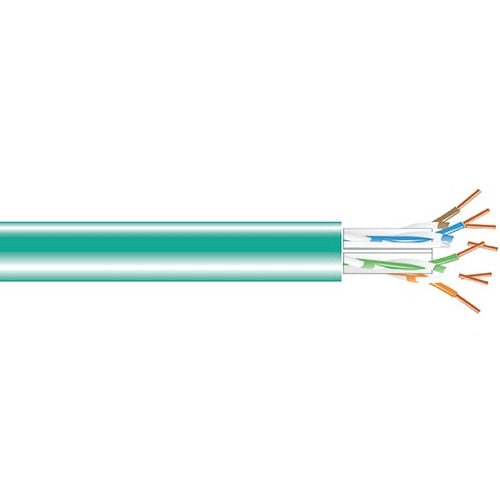Black Box GigaTrue Cat.6a UTP Network Cable - 1000 ft Category 6a Network Cable for Patch Panel, Wallplate, Server, Switch, Network Device - First End: Bare Wire - Second End: Bare Wire - 10 Gbit/s - CMP, LSZH, Plenum - 23 AWG - Green - TAA Compliant