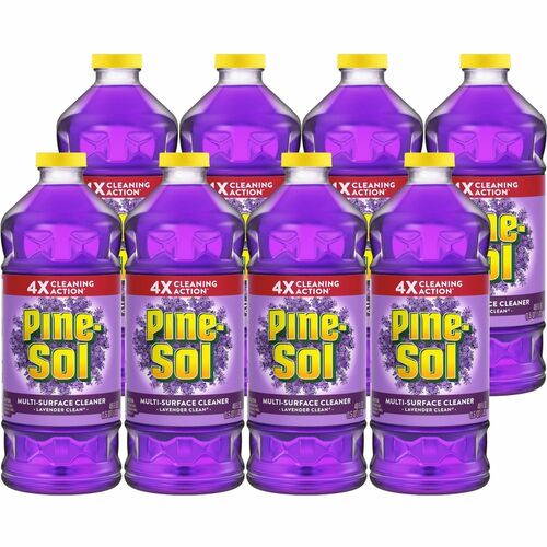 Pine-Sol Multi-Surface Cleaner - Concentrate Liquid - 48 fl oz (1.5 quart) - Lavender Scent - 8 / Carton - Purple