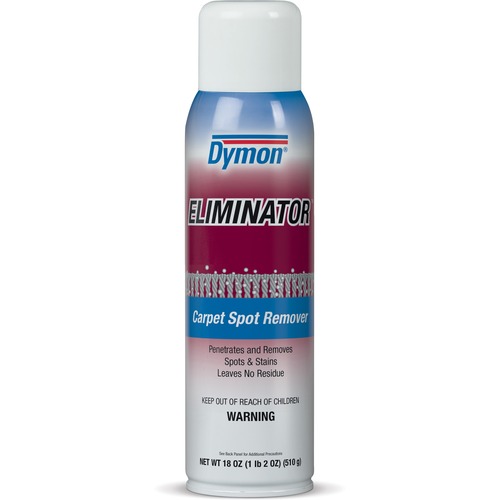 Dymon Eliminator Carpet Spot Remover/Cleaner - Aerosol - 18 fl oz (0.6 quart) - 12 / Carton - White