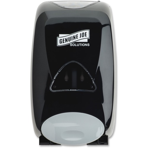 Genuine Joe Solutions 1250 ml Soap Dispenser - Manual - 1.25 L Capacity - Black - 1Each