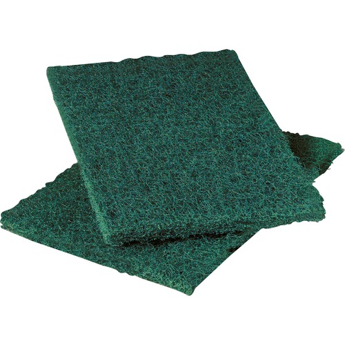 Scotch-Brite Heavy-Duty Scouring Pad - 9" Height x 6" Width - 36/Carton - Synthetic Fiber, Resin - Green