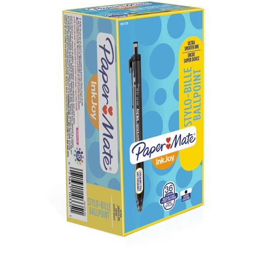 Paper Mate Inkjoy 300 RT Ballpoint Pens - 1 mm Pen Point Size - Retractable - Black - Black Barrel - Ballpoint Retractable Pens - PAP1951378