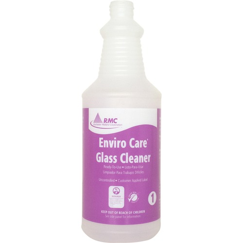 RMC Glass Cleaner Spray Bottle - 48 / Carton - Frosted Clear - Plastic