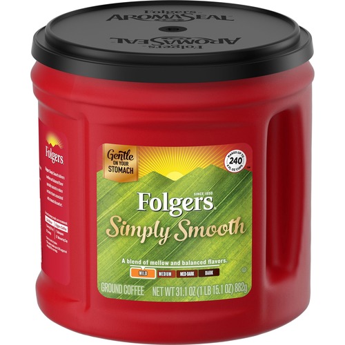 Folgers® Ground Simply Smooth Coffee - Medium - 31.1 oz Per Canister - 1 Each