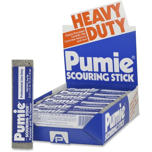 U.S. Pumice US Pumice Co. Heavy Duty Pumie Scouring Stick - 72 / Carton - Abrasive, Heavy Duty - Gray
