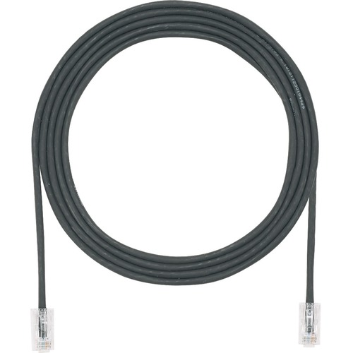 Panduit Cat.6a UTP Patch Network Cable - 8" Category 6a Network Cable for Network Device - First End: 1 x RJ-45 Network - Male - Second End: 1 x RJ-45 Network - Male - Patch Cable - 28 AWG - Black - 1
