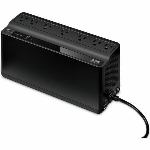 APC by Schneider Electric Back-UPS 600VA Tower UPS - Tower - 1 Day Recharge - 3.20 Minute Stand-by - 120 V Input - 120 V AC Output - Stepped Approximated Sine Wave - 7 x NEMA 5-15R, 1 x USB - 7 x Battery/Surge Outlet