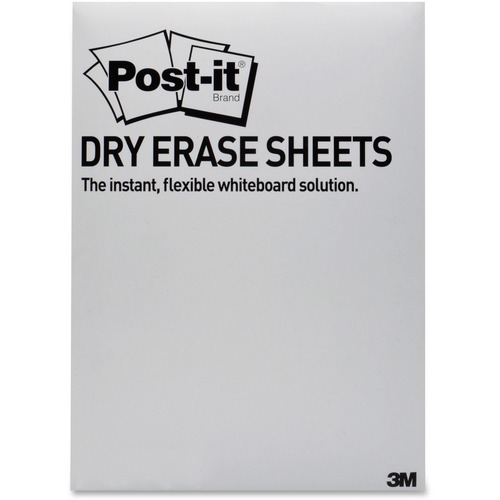 Post-it® Dry Erase Sheets - 11.4" (0.9 ft) Width x 7" (0.6 ft) Length - White - Rectangle - Horizontal/Vertical - Tabletop, Desktop - 15 / Pack - Dry-Erase Boards - MMM00538