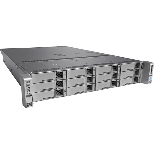 Cisco C240 M4 2U Rack Server - 2 x Intel Xeon E5-2680 v4 2.40 GHz - 256 GB RAM - 72 TB HDD - (12 x 6TB) HDD Configuration - Serial ATA Controller - 2 Processor Support - 1.50 TB RAM Support - 0, 1, 10 RAID Levels - Matrox G200e Up to 8 MB Graphic Card - G