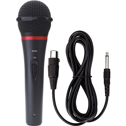 JS Karaoke M200 Wired Dynamic Microphone - 15 ft - 70 Hz to 16 kHz -53 dB - Handheld - XLR
