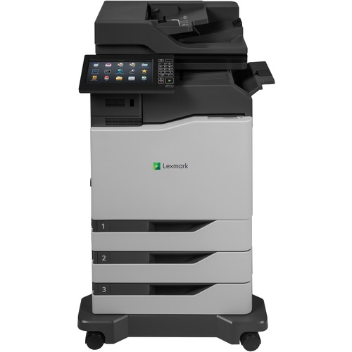 Lexmark CX825dtfe Laser Multifunction Printer - Color - TAA Compliant - Copier/Fax/Printer/Scanner - 55 ppm Mono/55 ppm Color Print - 1200 x 1200 dpi Print - Automatic Duplex Print - Up to 250000 Pages Monthly - 1750 sheets Input - Color Scanner - 1200 dp