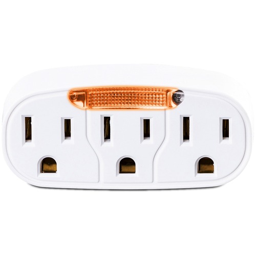 CyberPower GT300L Straight Outlet Adapter - NEMA 5-15R Outlet(s), NEMA 5-15P Plug Type, Straight Plug Style, White