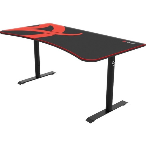 Arozzi Arena Gaming Desk - Rectangle Top - Height Adjustable - 27.56" to 31.50" Adjustment - 62.99" Table Top Width x 31.50" Table Top Depth - 31.50" Height - Black - 1