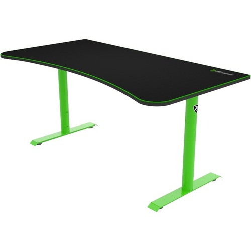 Arozzi Arena Gaming Desk - Rectangle Top - Height Adjustable - 27.56" to 31.50" Adjustment - 62.99" Table Top Width x 31.50" Table Top Depth - 31.50" Height - Green - 1