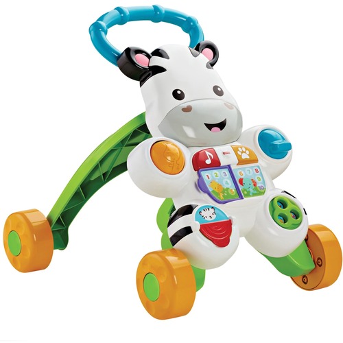 Fisher-Price Learn with Me Zebra Walker - Two Ways to Play - Teaches ABC's - 123's and More